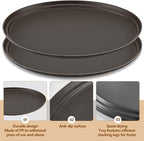FillTouch 2 Pcs Restaurant Serving Trays PP Plastic Non Slip Rubber Lined Large - Image 4