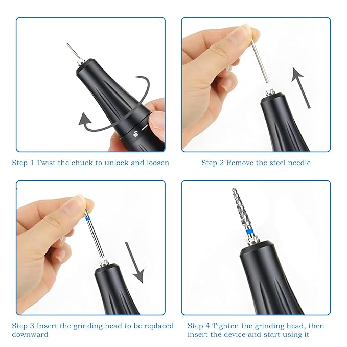 2Pcs 3/32" Cuticle Bit Gel Remover Drill Bit Small Cone Clean Medium Grit Carbide for Electric Nail Drills, Conical Professional Manicure Tool Remove Dead Skin Accessories for Nail Salons and Home Use