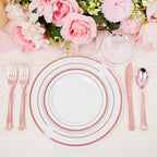 WELLIFE Rose Gold Plates, cups and cutlery - Image 8