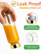 Zukro 10.5 oz Glass Juice Bottles - Image 2