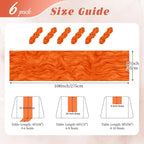 6 Pack Orange Cheesecloth Table Runner 17x108 Inch Semi Sheer Boho Gauze Cheese - Image 2