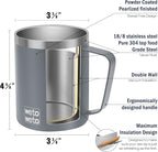 WETOWETO 14 oz Coffee Mug, Vacuum Insulated Camping Mug - Image 3