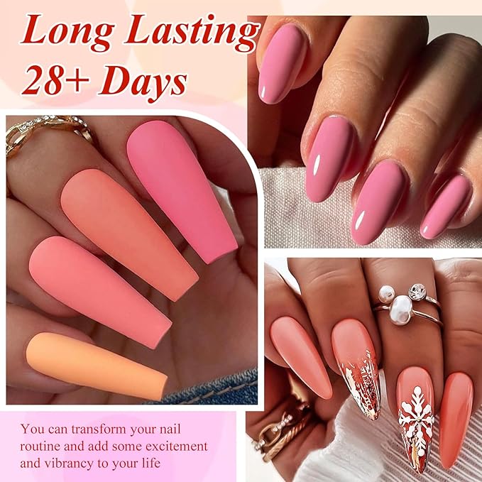 MEET ACROSS 18pcs Gel Nail Polish Set Soak Off UV LED Lamp Gel Nail Polish Kit (SET-12, 18pcs)