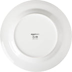 Amazon Basics 6-Piece White Dinner Plate Set, Microwave and Dishwasher Safe - Image 6