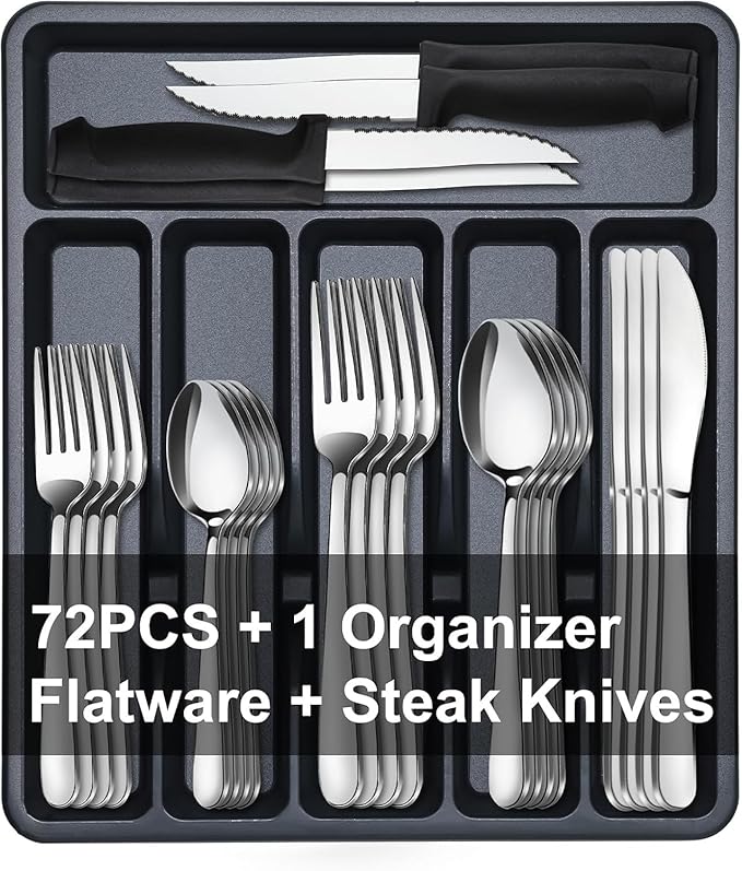 Pleafind 73-Piece Silverware Set by Pleafind