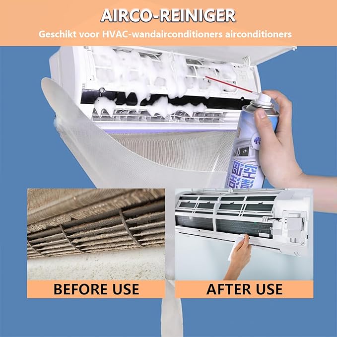 Ac Cleaning Kit, Air Conditioner Cleaning Kit, Ac Cleaning Bag, HVAC Cleaning Kit, Ac Cleaning Cover Bag, Large Size, Integrated Design for Easy Cleaning (White)