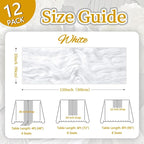 12 Pack White Cheesecloth Table Runner 35 x 120 Inch | Boho Gauze Cheese Cloth - Image 2