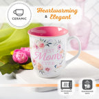 Christian Art Gifts White and Pink Floral Ceramic Coffee Mug – 14 oz. Lead & - Image 4