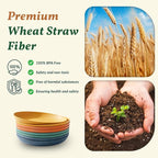 10 inch Wheat Straw Dinner Plates Set of 8 - Image 3