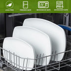 fMBB Large Serving Platter Set of 3, 16/14/12 Inch Porcelain Rectangular - Image 3