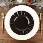 Efavormart 9" Salad Plates – Set of 10 Plastic Black Round Disposable Plates - Image 6