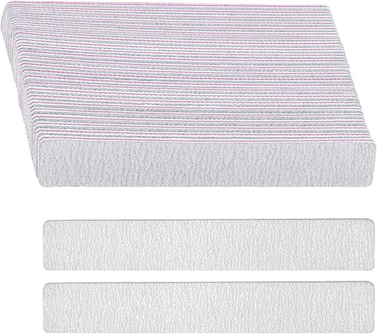 21 Pcs Nail File 100/180 Grit Nail Files,Gray Double Sided Emery Boards,Professional Nail Files for Natural and Acrylic Nails