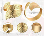 14K Gold Napkin Rings Set of 12, Metal Leaf Gold Napkins Rings Holder Buckles - Image 4