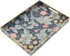 Large Tay for Ottoman Coffee Table, Modern Plastic Serving Tray by FUUKOU