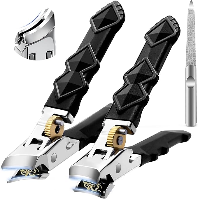【Sold by NURIUN for Authenticity】 Graddi Orthoclip Nail Clippers for Thick Toenail Clippers for Seniors, Ultra Sharp Nail Clippers for Men, Heavy Duty Ingrown Toenail Clippers, Slanted Nail Cutters
