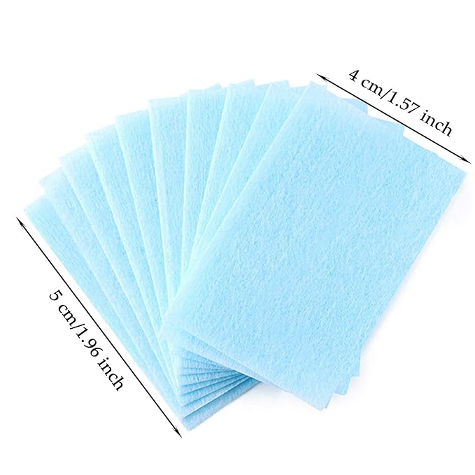 EORTA 1200 Pcs Disposable Nail Wipes Nail Polish Remover Lint Free Cotton Soft Pads for Acrylic Gel Nail, Nail Art, Finger/Toenail Care, 2 Random Colors