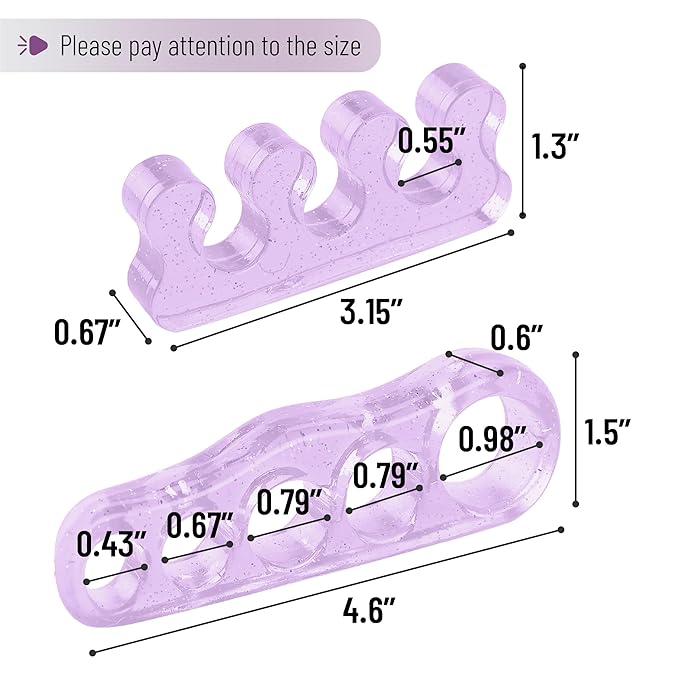 Dr. JK- ToePal Gel Toe Separator, 4 Pairs, Toe Spacers, Bunion Corrector, Christmas Gifts