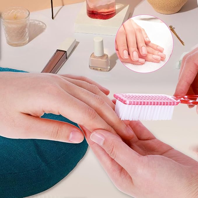 30 PCS Nail Scrubber Brush, Handle Grip Nail Brushes for Cleaning Fingernails Toenails, Finger Nail Brush Set for Cuticle Manicure Pedicure, Women Men Home Salon