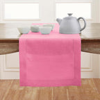 Solino Home 100% Pure Linen Dining Table Runner Flamingo Pink, 14 x 144 in | by SolinoHome