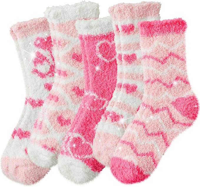 TEHOOK Warm & Cozy Gifts for Women, Stocking Stuufers, Fluffy Fuzzy Plush Sleeping Slipper Socks - Soft Warm Fabric