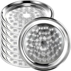 8 Pack Stainless Steel Round Serving Tray by Unknown