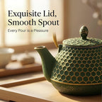 Cast Iron Tea Kettle, Japanese Tetsubin Teapot Coated - Image 6