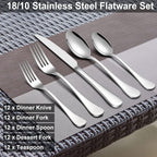 LIANYU 60-Piece 18/10 Stainless Steel Flatware Service - Image 5