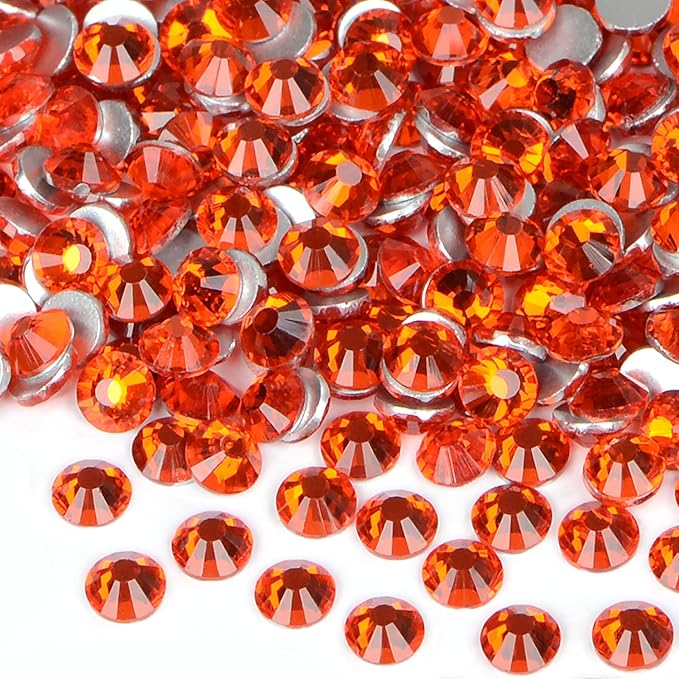 2880PCS Art Nail Rhinestones Non Hotfix Glue Fix Round Crystals Glass Flatback for DIY Jewelry Making with one Picking Pen (ss10 2880pcs, Hyacinth)