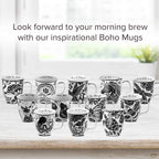 Karma Gifts 14 oz Black and White Boho Mug Dragonfly - Image 7