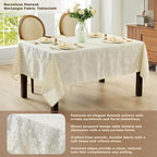 Newbridge Barcelona Luxury Damask Fabric Tablecloth, 70” Extra Wide x 168” - Image 2
