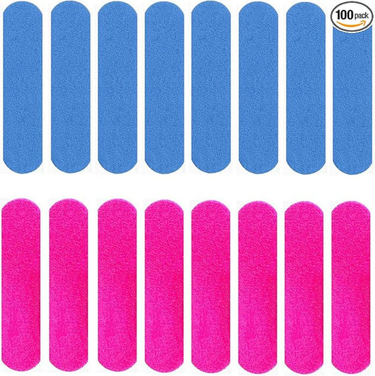 Mini Nail Files Bulk, 100 Pack 2 Inches Disposable Double Sided Emery Boards Manicure Pedicure Tools(1002)