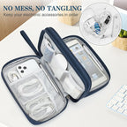 FYY Electronic Organizer, Travel Tech Pouch Bag, Waterproof, Double Layers - Image 5