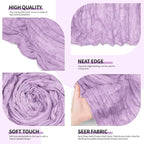 12 Pack Lavender Cheesecloth Table Runner 10Ft, Lilac Purple Table Runners 21.5 - Image 6