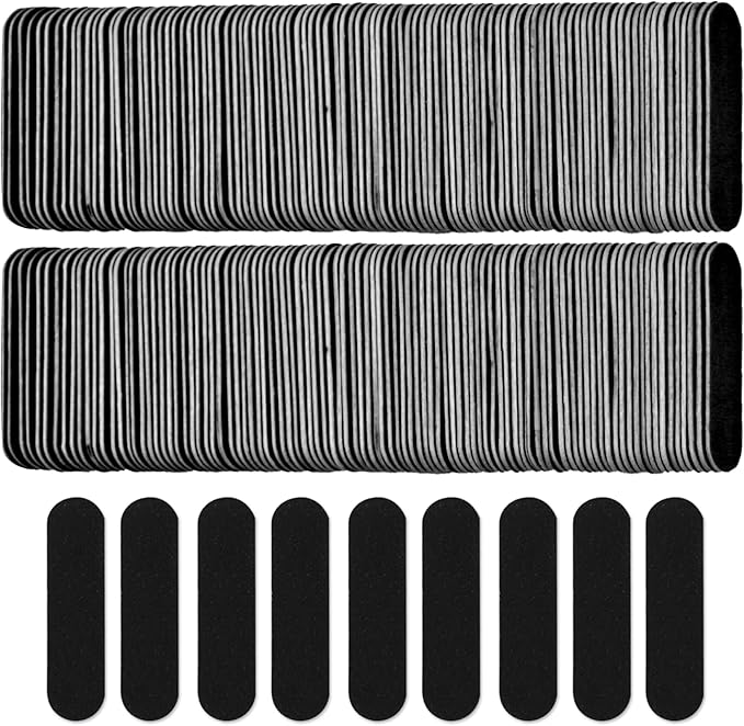 300 Pack Mini Nail File Bulk(180/240 Grit), Disposable Nail Files Double Sided Emery Boards Home or Professional Manicure Tools(Black)
