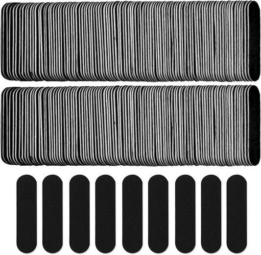 300 Pack Mini Nail File Bulk(180/240 Grit), Disposable Nail Files Double Sided Emery Boards Home or Professional Manicure Tools(Black)