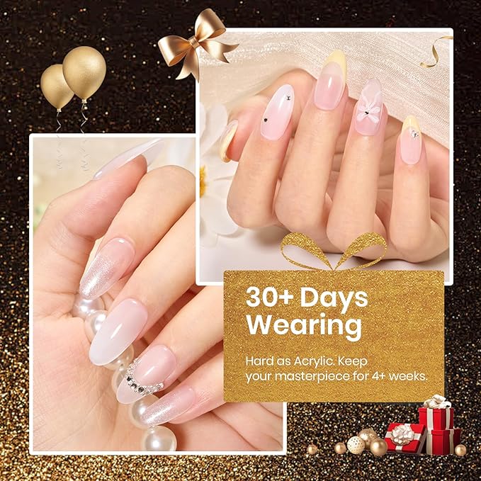 Beetles Builder Gel Nude Pink Sculpted Gel High Hardness for Nail Extension Broken Repair Protection Durable for Home Salon UV LED Lamp Cured Nail DIY Art Manicure 1 oz