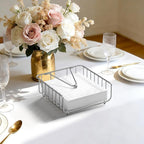 Napkin Holder for Table with Weighted Arm, Dinner Metal Flat Napkin Holders for - Image 6