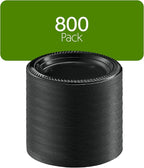 PLASTICPRO 800 PCS Black Plastic Plates Light Weight 6 Inch Plastic Dessert - Image 7