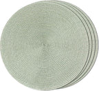 FunWheat Round Braided Placemats Set of 4 Table Mats by FunWheat