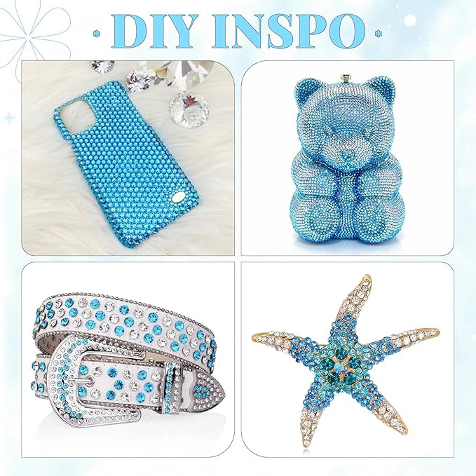 6000Pcs Resin Rhinestones for Bedazzling with 3Pcs B7000 Jewelry Glue, 1 Box Indicolite Flatback Rhinestones for Crafting Crafts DIY, Crystals Gems for Clothing Shoes Tumblers Nail Art Makeup