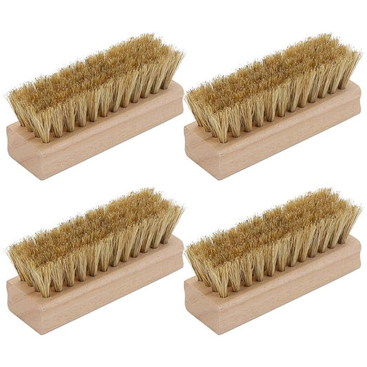 Nail Cleaning Brushes Wood for Fingernails Non-Slip Brush Wooden Nail Brushes 4 Pack