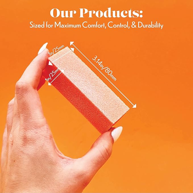 3 Way Nail Buffer Block - Orange White 60/60 500pcs
