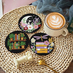 8PCS Bookshelf Diamond Art Coasters - Image 2