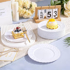 U-QE 100 Count White Plastic Plates - Image 3