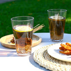 Clear Plastic Reusable Drinking Glasses set 6, 18oz Iced Tea Cups | BPA Free - Image 7