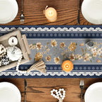 Artoid Mode 210 GSM Fall Table Runner 13x36 Inch Home Party Decor | Blue - Image 4
