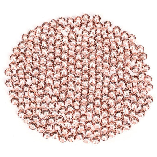 Novani Rhinestones 3000Pcs Flatback Crystal Round Loose Gemstones Glass Rhinestones for Crafts Makeup Nail Art Clothes Shoes DIY Decorations(SS8, 2.3-2.5mm,Champagne)