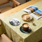 Forest Coasters Leather Round Drink Coasters 6 Pcs Set - Image 5