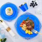 Bestluck 350PCS Blue Disposable Dinnerware - Image 6