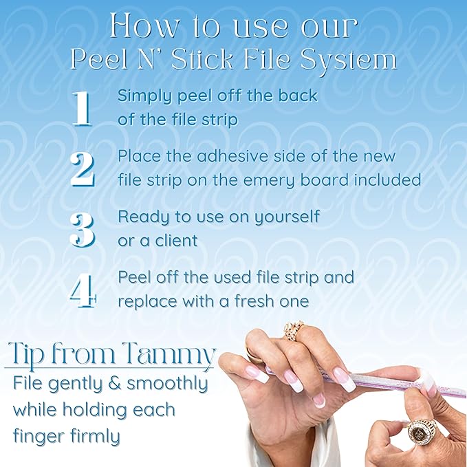 Tammy Taylor 180 Grit Emery Boards for Natural Nails, 100/180 Limas para Uñas, Professional Finger Nail Files for Women, Manicure Tools, Salon Art Supplies & Accessories, Disposable Fingernail File